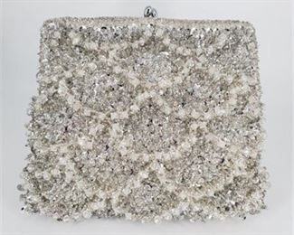 Lot 063
Vintage Richere By Walborg Silver Beaded Clutch Handbag