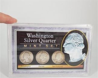 Lot 086
Washington Silver Quarter Mint Set