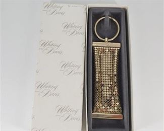 Lot 150
Whiting & Davis Gold Mesh Keychain, New in Box