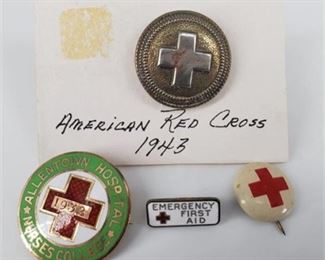 Lot 156
Vintage Red Cross & Nursing Pin & Button Lot