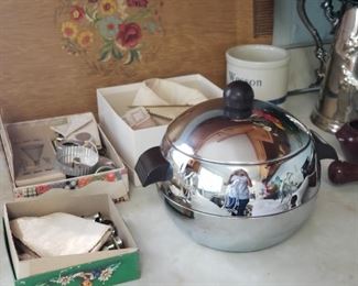 Vintage Cake Decorating Kits and Vintage Ice Bucket
