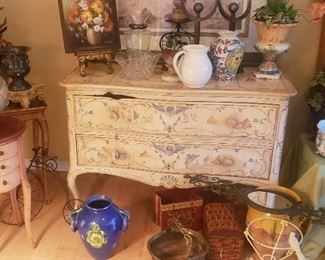 antique handpainted chest from England