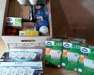 Box of Various Lightbulbs