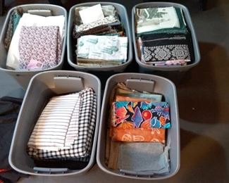 Five Totes of Fabric