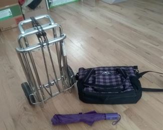 Folding Carry Cart Insulated Food Bag Umbrella