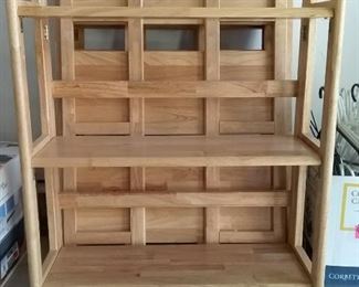Four Oak Folding Book Shelves
