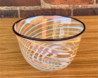 Lot 104
Signed Art Glass Bowl Robin Schultes
