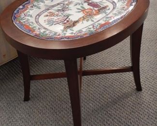PORCELAIN TOP TRAY TABLE