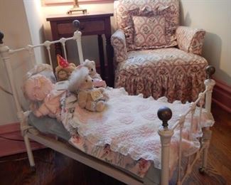 ANTIQUE DOLL IRON BED