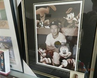Mickey Mantle/Disney wall art