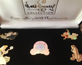 Disney Cinderella 50th anniversary pin set-two different sets
