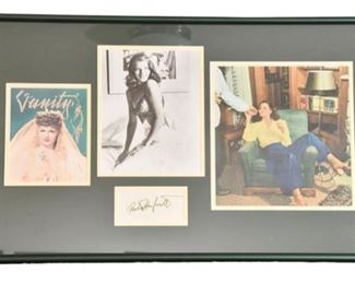 1. Rita Hayworth Autographed Memorabilia