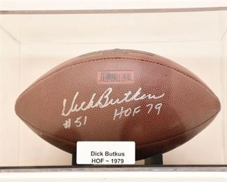 6. Dick Butkus Hall of Fame Signed Football