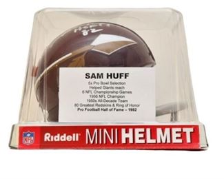 7. Sam Huff Autographed Mini Helmet