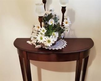 Beautiful half table and arrangement