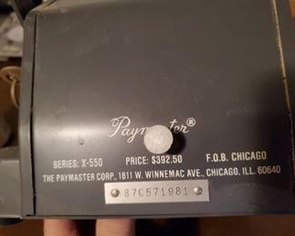 Vintage Check Paymaster X-550