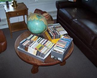 ROUND COFFEE TABLE & CDs