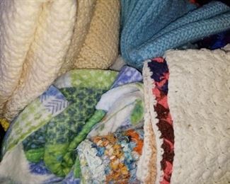 Crocheted blankets $5 Saturday 