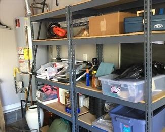 Lots of metal shelving