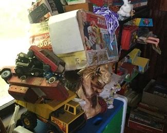 Tons of old toys all eras including Fisher Price 