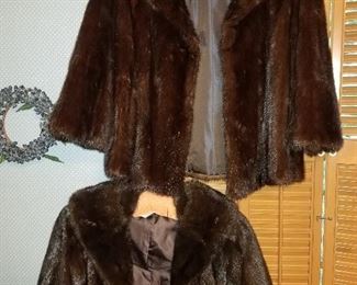Much vintage ladies clothing.  Furs