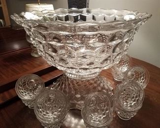 American Fostoria punchbowl set