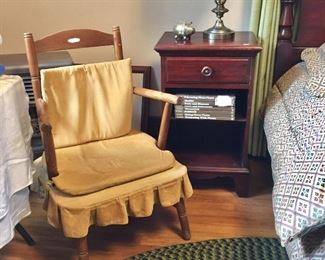 Vintage solid wood side chair