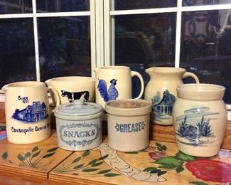 Stoneware crocks and pitchers