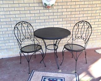 Cafe table and chair set
