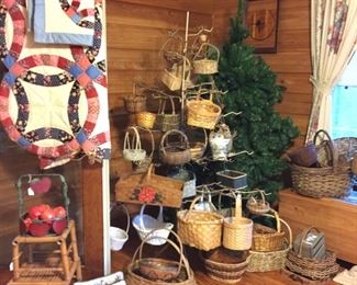 Lots of baskets and county decor