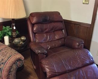 Leather recliner