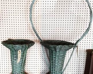 Vintage Wicker Floral Baskets