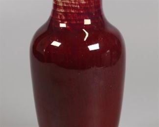 Chinese oxblood porcelain vase, possibly 19th c.