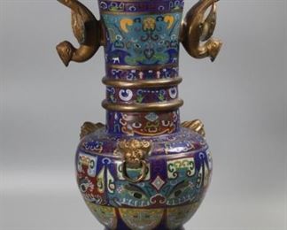 Chinese cloisonne vase