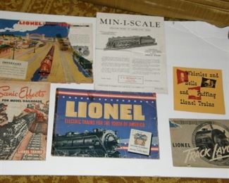 LIONEL CATALOGUES 1930 thru 1957