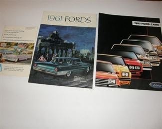 Mainly FORD catalogues & brochures c.1961-1980s