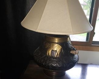 Gorgeous lamp with elephants