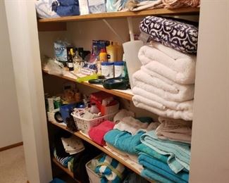 Bathroom items and bedding