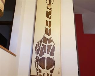 Fabulous giraffe framed canvas