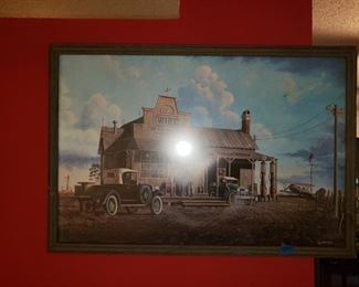 Framed antique print