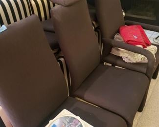 Set of 8 Dayton's fabric dining room chairs