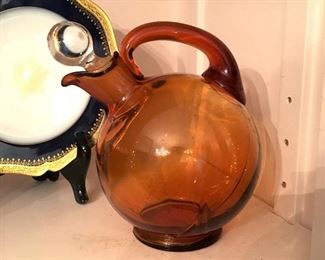 art glass water pot
