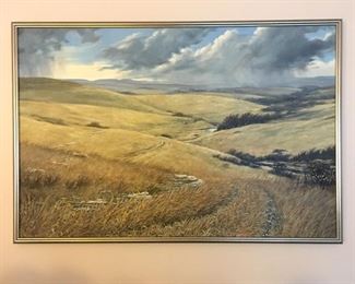 extra large oil painting of the mid-west prairie