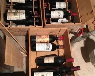 Wines. Some crated. Red, Merlot, Pinot Noir, Tequila. (Selling the LABELS only folks)