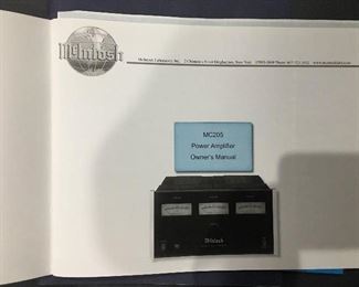 MC205 Manual McIntosh. Simply the best! Better than all the rest...
