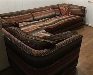 Vintage sofa sectional 1960's from Merchandise Mart Chicago! Many sofas in this property. ALL custom!