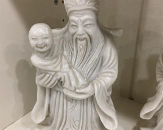 Marble Oriental statues