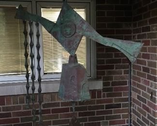 Bronze Windbells by Paolo Soleri Cosanti Arcosanti Circa 1960, signed of course. (HUGE!) Approx 38 inches height (MORE AVAILABLE)