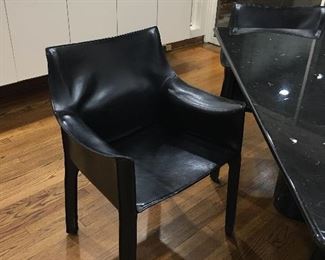 Mario Bellini Leather Chairs (8) Purchased from Merchandise Mart MINT!