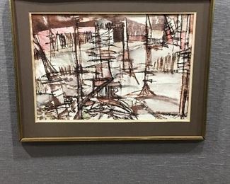 Winter scene art by Calgary.